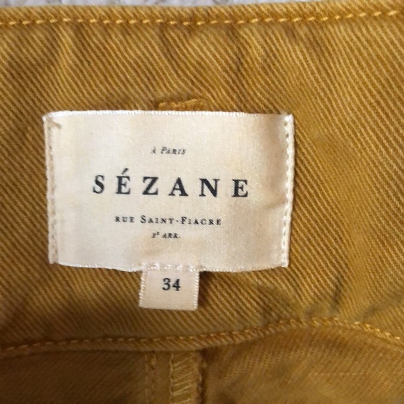 Sezane Austin trousers, ochre, size 34 or US 2 pants - Picture 5 of 10